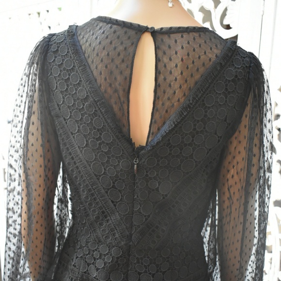 BCBGMAXAZRIA NWT MARQUEE BLACK LACE DRESS - Picture 6 of 6